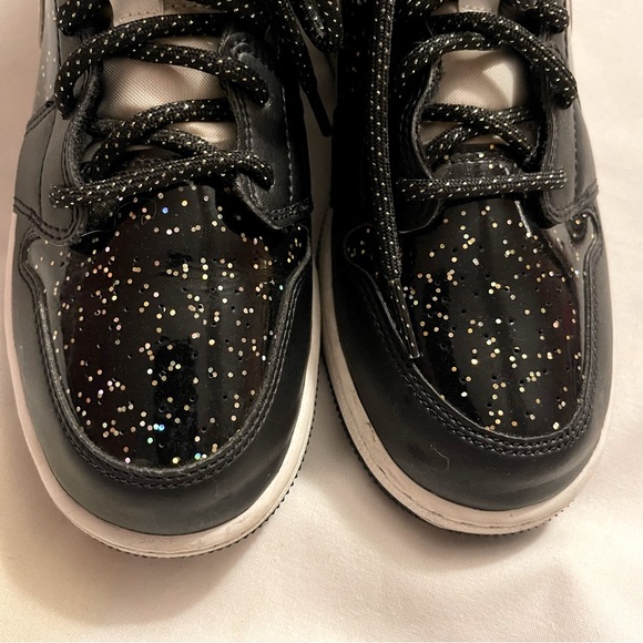 Jordan 1 Mid black Glitter sneakers shoes